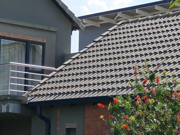 Roof with Marley Double Roman Plus Concrete Roof Tiles